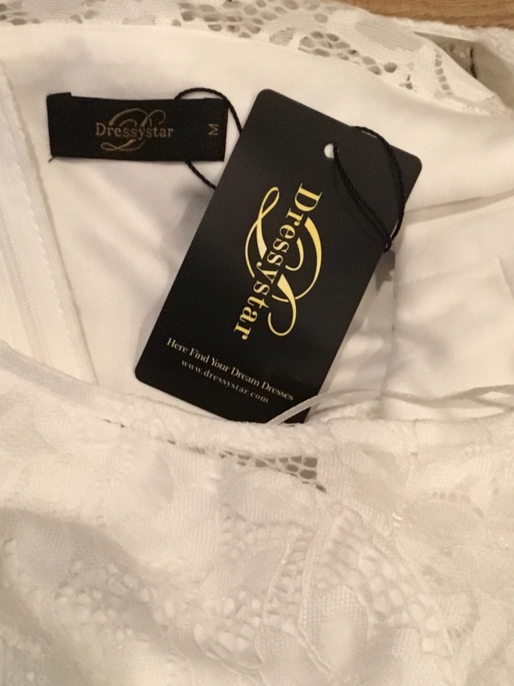 NWT Women’s White Halter Lace Mini Formal Dress Size Medium - Picture 9 of 9